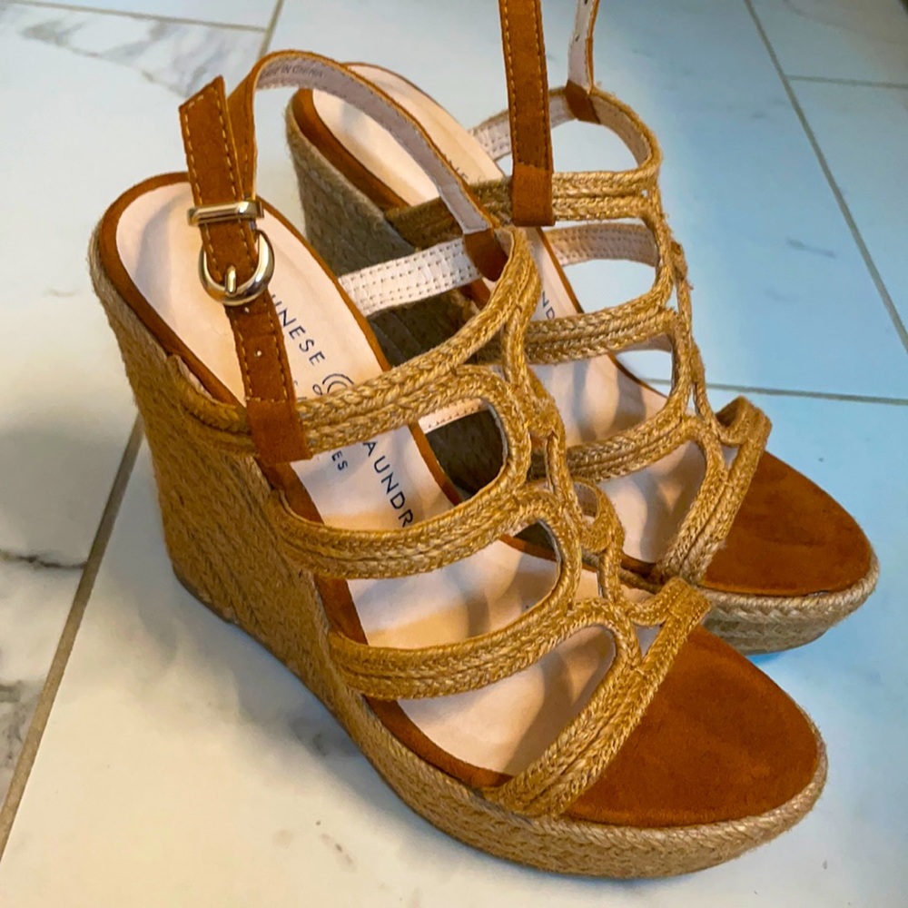 Women’s wedge sandals- only worn once